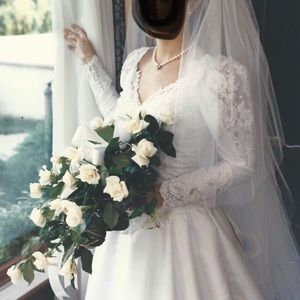 Classic white wedding dress